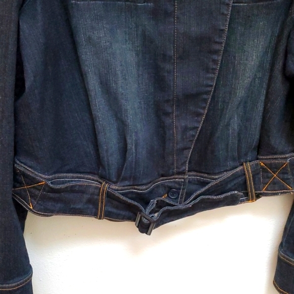 Demin Jacket Blue Color By Mix It Woman Stretch Size 1x - Picture 4 of 7